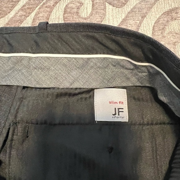 J. Ferrar Ultra Comfort Men's Slim Fit Flat Front Suit Pants - Classic Black - Picture 10 of 10